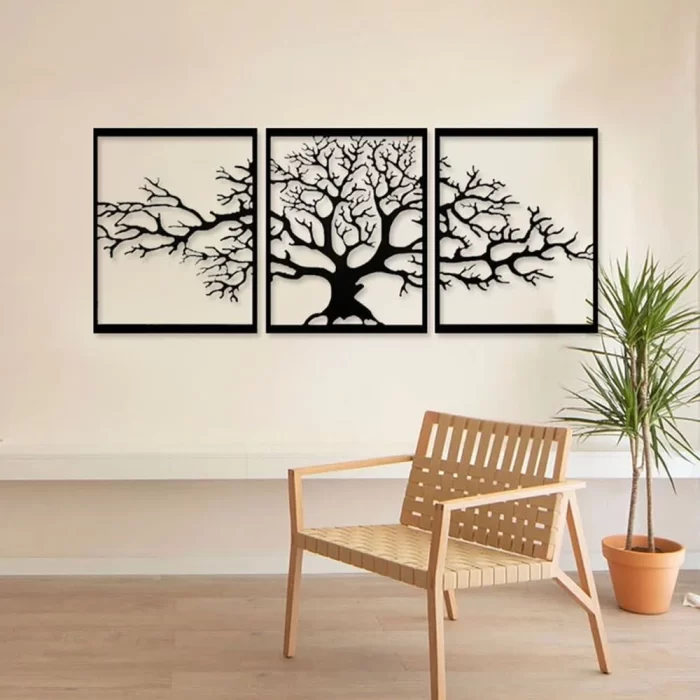 3-Piece Tree of Life Wooden Wall Art