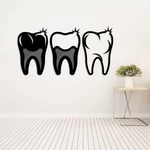 Dental Wooden Wall Hanging Set of 3