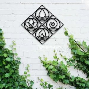 Elemental Harmony Four Elements Wooden Wall Art