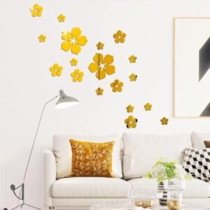 Golden Petals Gold Acrylic Flower