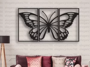 Wings of Elegance Unique Wooden Butterfly 3-Piece